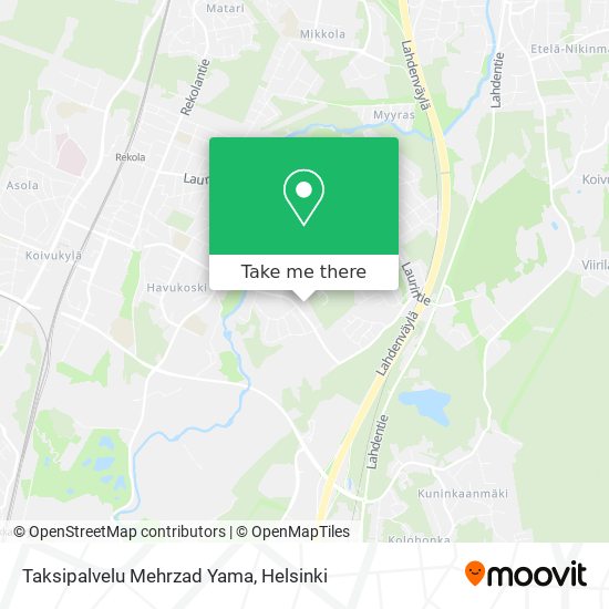 Taksipalvelu Mehrzad Yama map