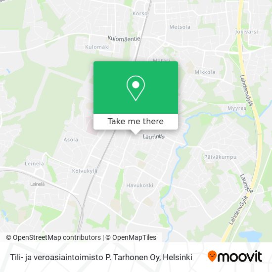 Tili- ja veroasiaintoimisto P. Tarhonen Oy map