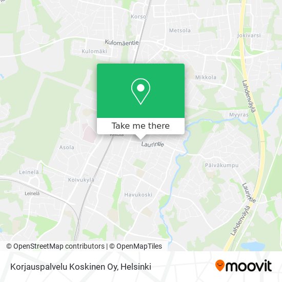 Korjauspalvelu Koskinen Oy map