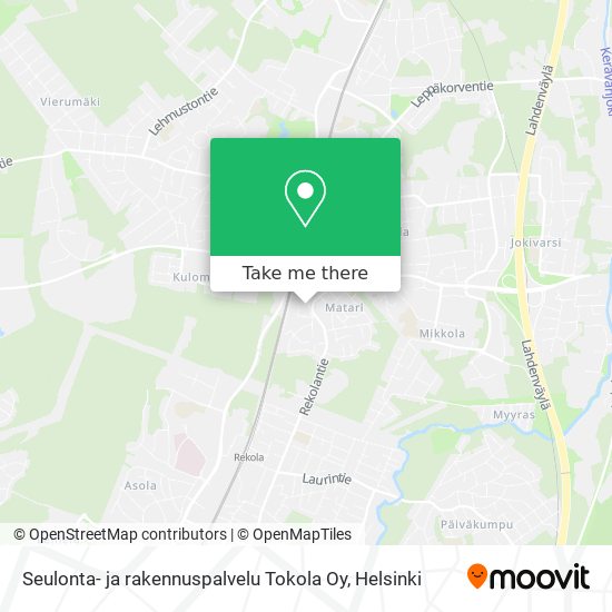 Seulonta- ja rakennuspalvelu Tokola Oy map