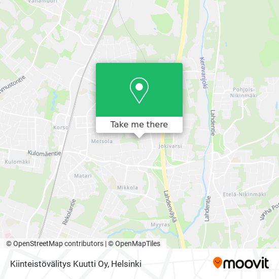 Kiinteistövälitys Kuutti Oy map