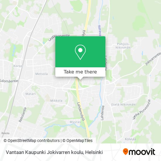 Vantaan Kaupunki Jokivarren koulu map