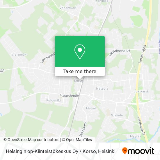 Helsingin op-Kiinteistökeskus Oy / Korso map