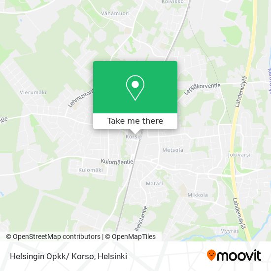 Helsingin Opkk/ Korso map
