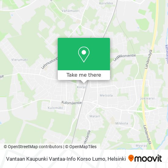 Vantaan Kaupunki Vantaa-Info Korso Lumo map