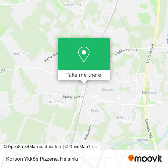 Korson Ykkös Pizzeria map