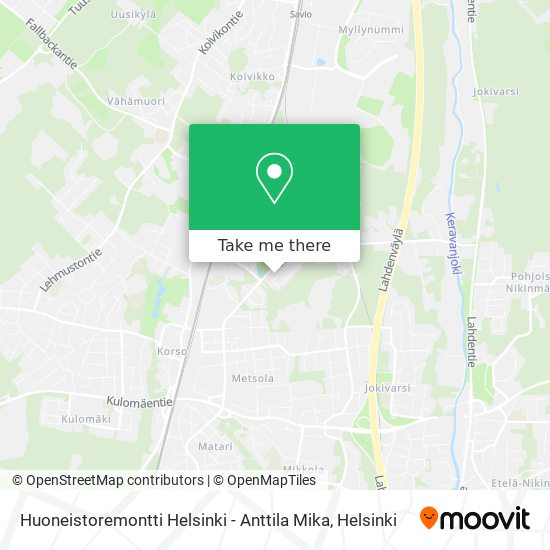 Huoneistoremontti Helsinki - Anttila Mika map