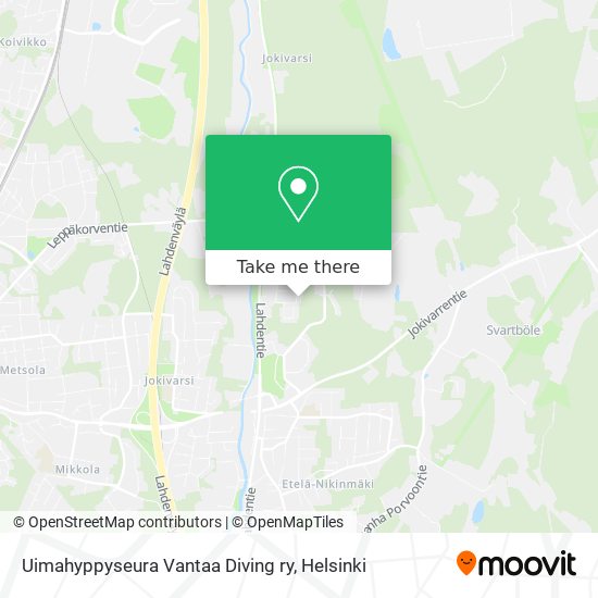 Uimahyppyseura Vantaa Diving ry map