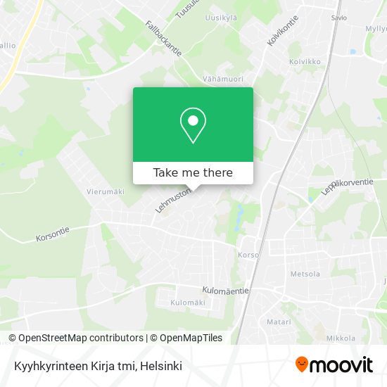 Kyyhkyrinteen Kirja tmi map