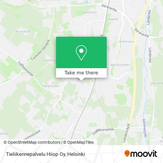 Tieliikennepalvelu Hiiop Oy map