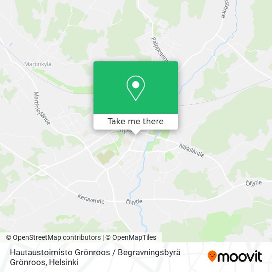 Hautaustoimisto Grönroos / Begravningsbyrå Grönroos map