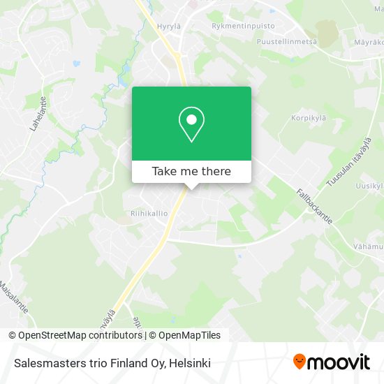 Salesmasters trio Finland Oy map