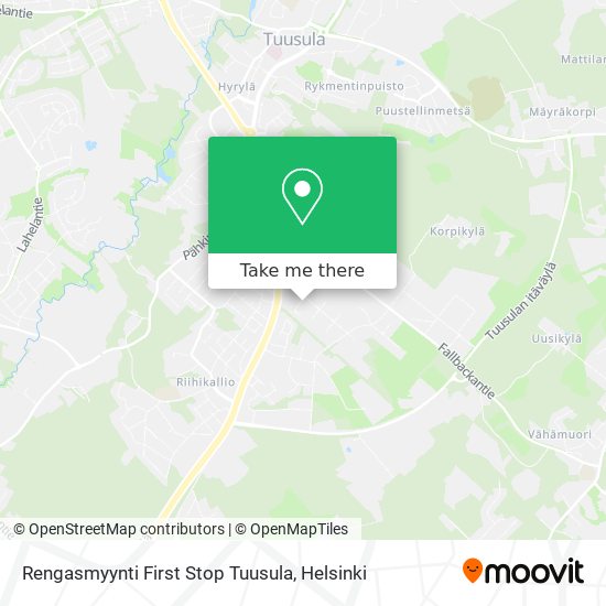 Rengasmyynti First Stop Tuusula map