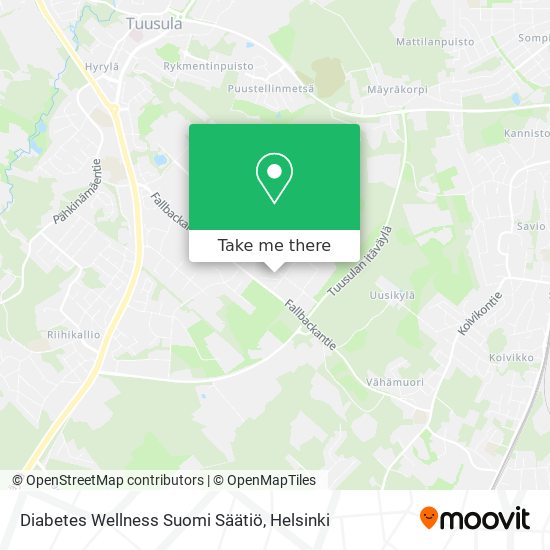 Diabetes Wellness Suomi Säätiö map