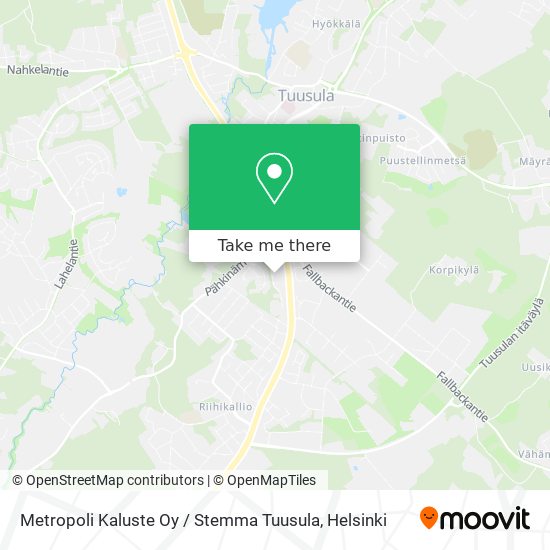 Metropoli Kaluste Oy / Stemma Tuusula map