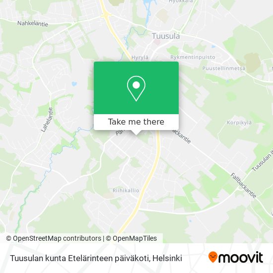 Tuusulan kunta Etelärinteen päiväkoti map