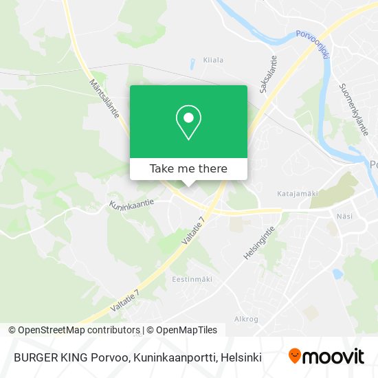 BURGER KING Porvoo, Kuninkaanportti map