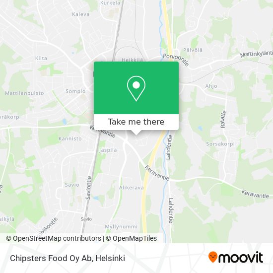 Chipsters Food Oy Ab map