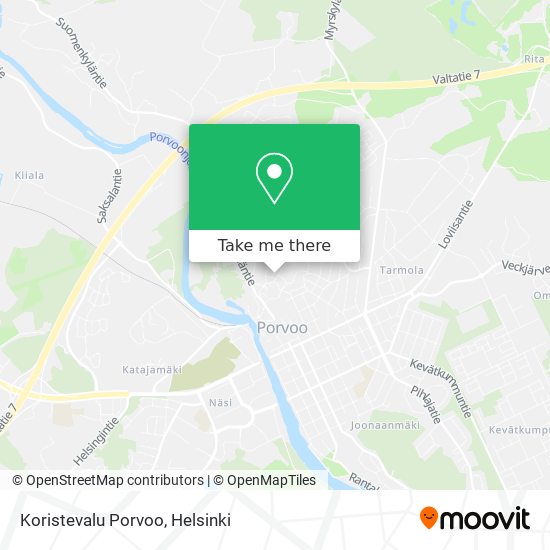 Koristevalu Porvoo map