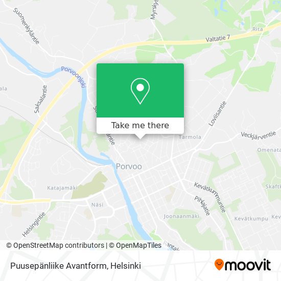 Puusepänliike Avantform map