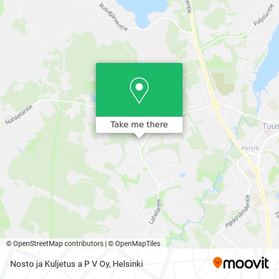 Nosto ja Kuljetus a P V Oy map