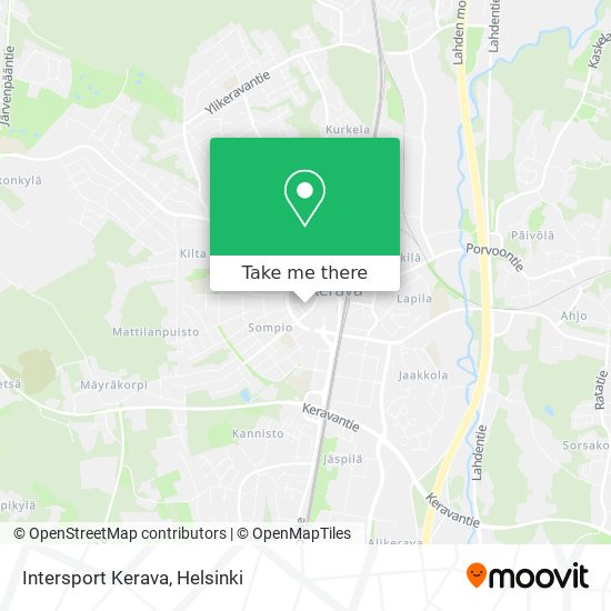 Intersport Kerava map