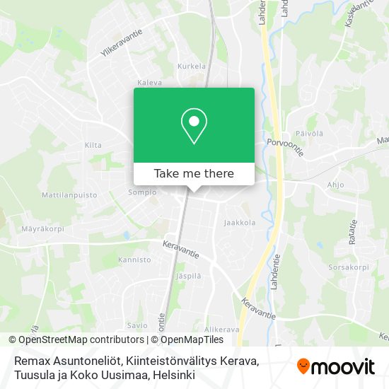 Remax Asuntoneliöt, Kiinteistönvälitys Kerava, Tuusula ja Koko Uusimaa map