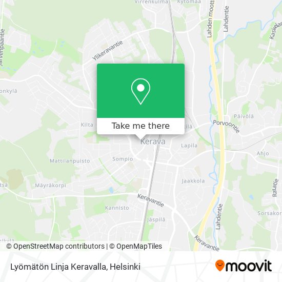 Lyömätön Linja Keravalla map