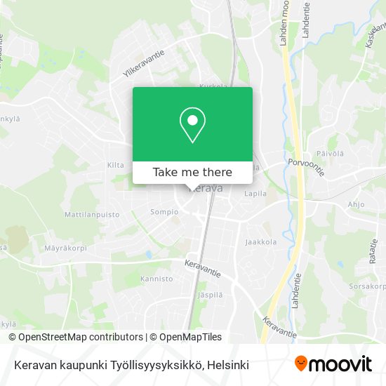Keravan kaupunki Työllisyysyksikkö map