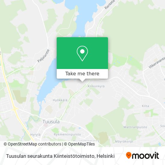 Tuusulan seurakunta Kiinteistötoimisto map
