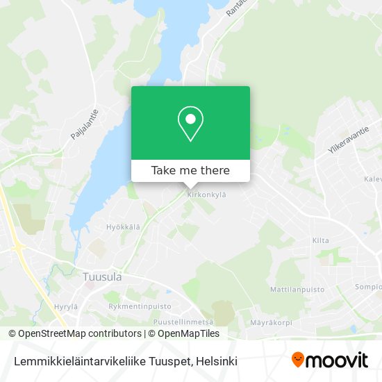 Lemmikkieläintarvikeliike Tuuspet map