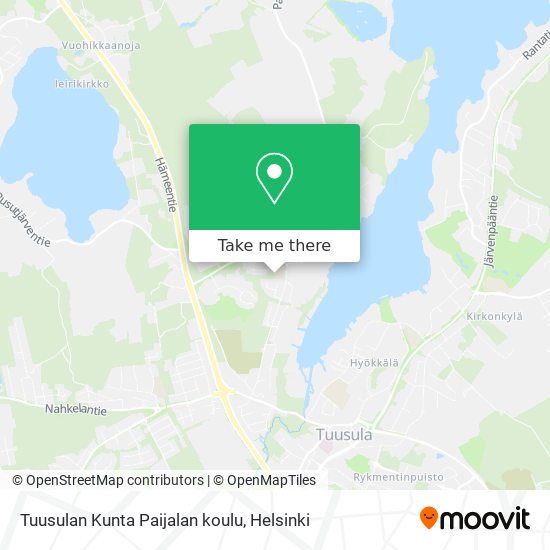 Tuusulan Kunta Paijalan koulu map