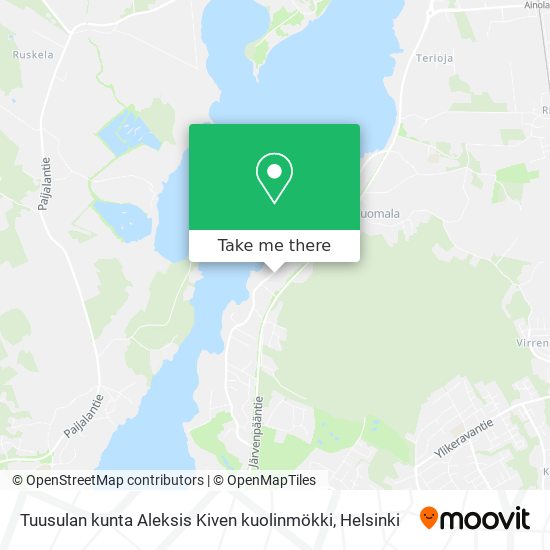 Tuusulan kunta Aleksis Kiven kuolinmökki map