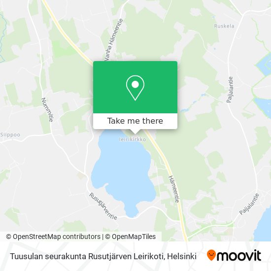 Tuusulan seurakunta Rusutjärven Leirikoti map