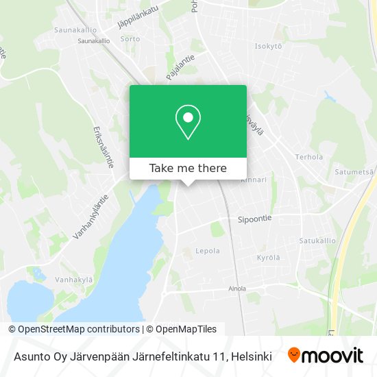 Asunto Oy Järvenpään Järnefeltinkatu 11 map