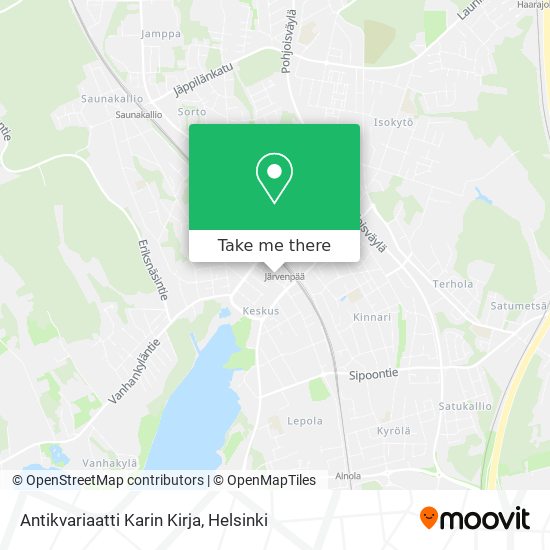 Antikvariaatti Karin Kirja map