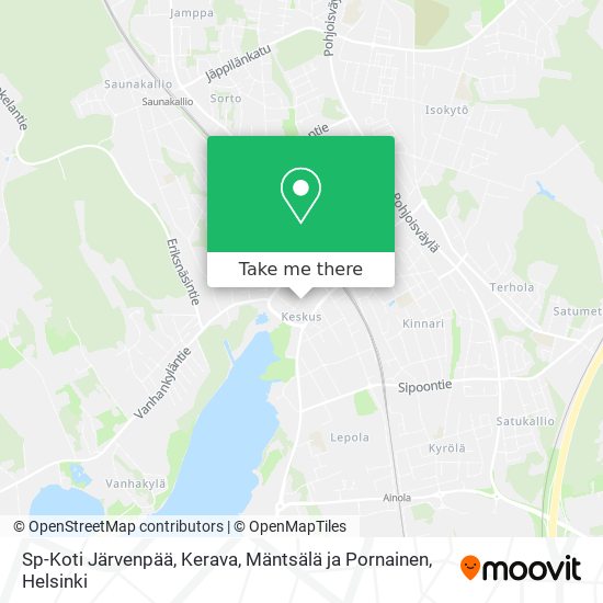 Sp-Koti Järvenpää, Kerava, Mäntsälä ja Pornainen map