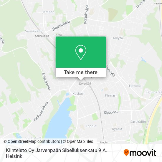 Kiinteistö Oy Järvenpään Sibeliuksenkatu 9 A map
