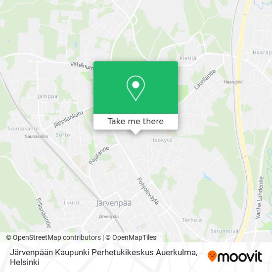 Järvenpään Kaupunki Perhetukikeskus Auerkulma map