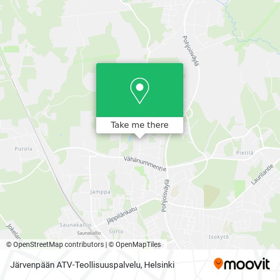 Järvenpään ATV-Teollisuuspalvelu map