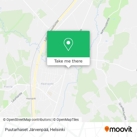 Puutarhaset Järvenpää map