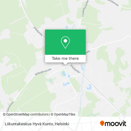 Liikuntakeskus Hyvä Kunto map