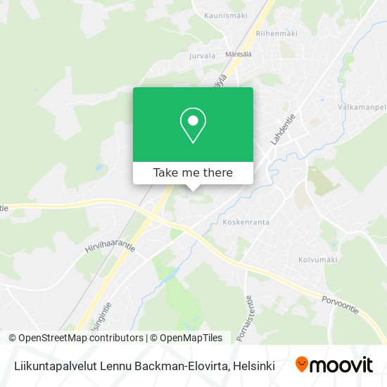 Liikuntapalvelut Lennu Backman-Elovirta map