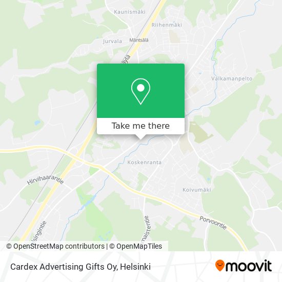 Cardex Advertising Gifts Oy map