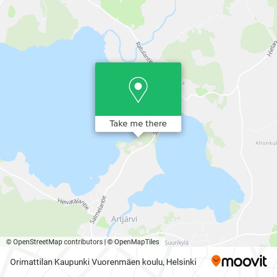 Orimattilan Kaupunki Vuorenmäen koulu map