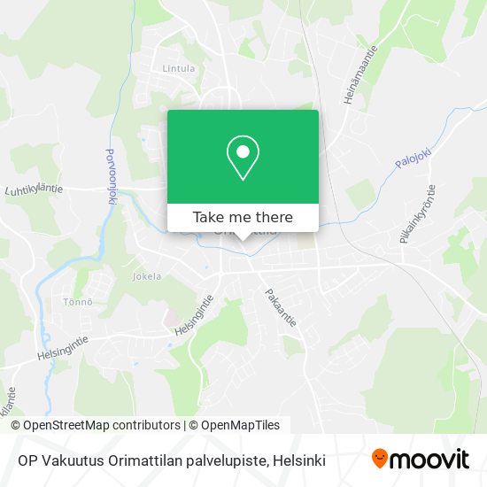 OP Vakuutus Orimattilan palvelupiste map