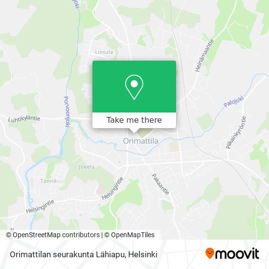 Orimattilan seurakunta Lähiapu map