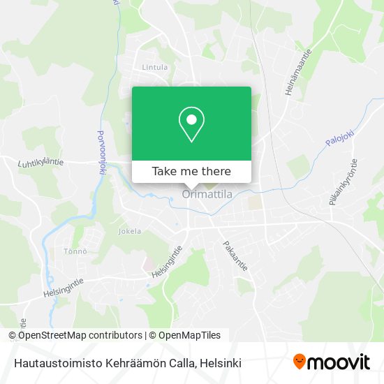 Hautaustoimisto Kehräämön Calla map