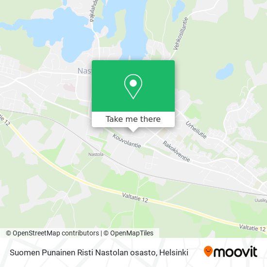 Suomen Punainen Risti Nastolan osasto map