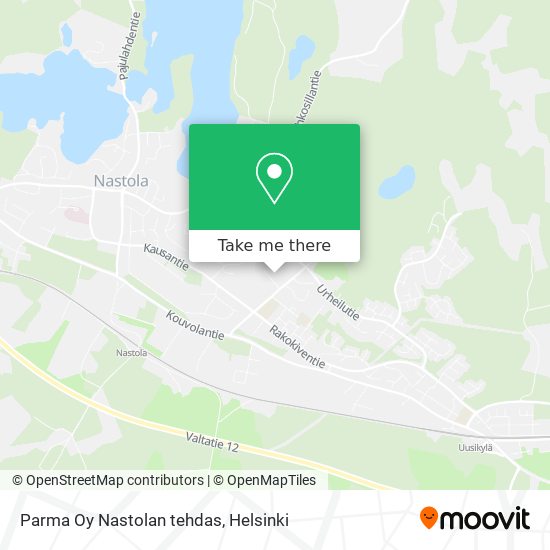 Parma Oy Nastolan tehdas map